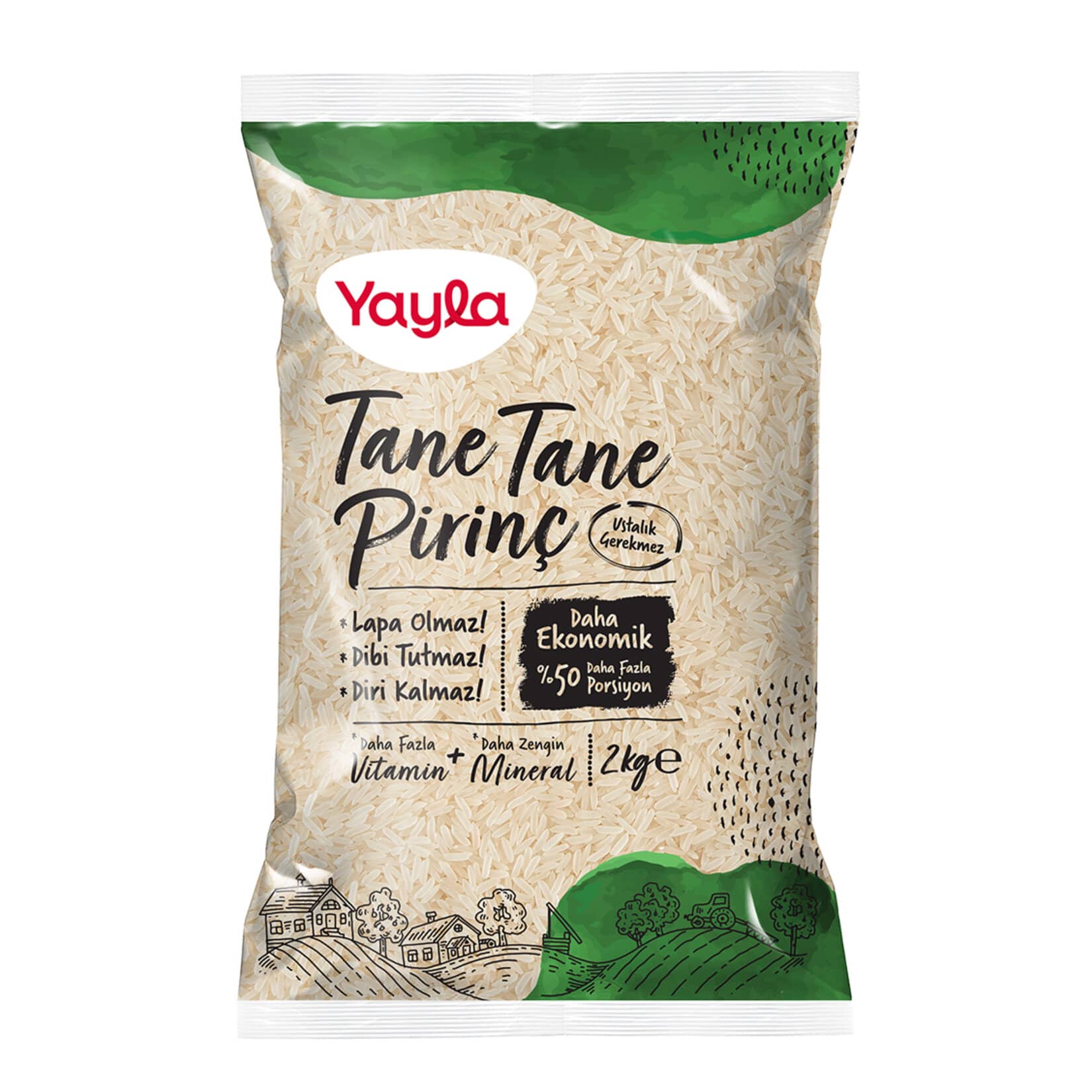 Yayla Tane Tane Pirinç 2 kg