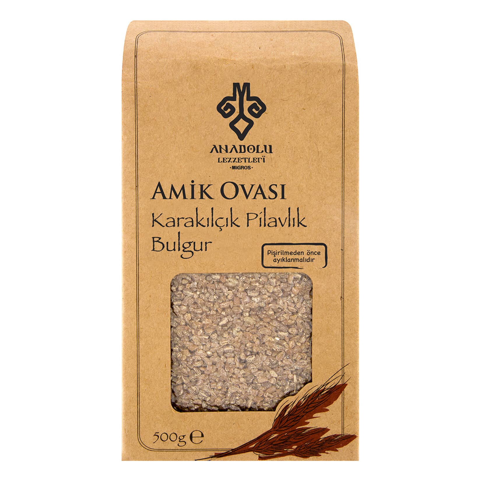 Anadolu Lezzetleri Amik Ovası Karakılçık Pilavlık Bulgur 500 G
