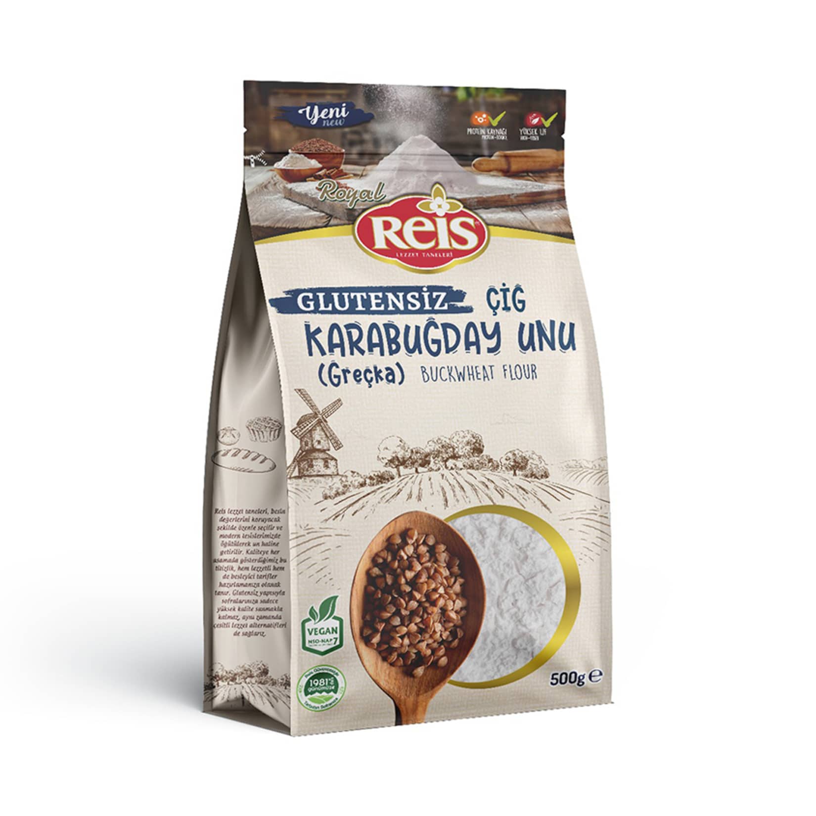 Reis Glutensiz Çiğ Karabuğday Unu 500 g