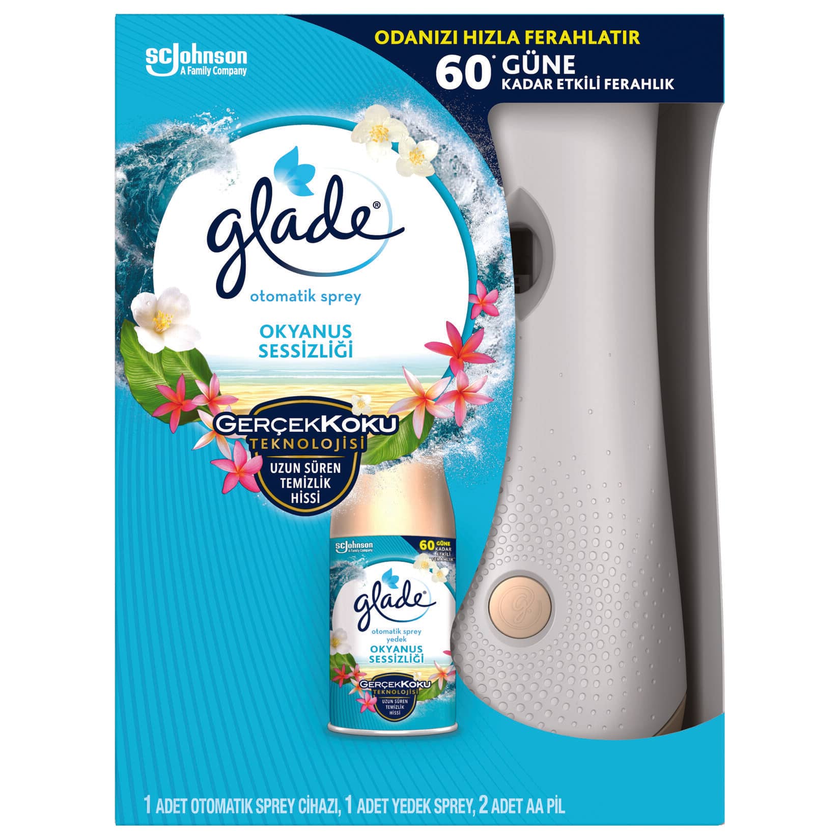 Glade Kit + Yedek Sprey Okyanus Sessizliği 269 Ml