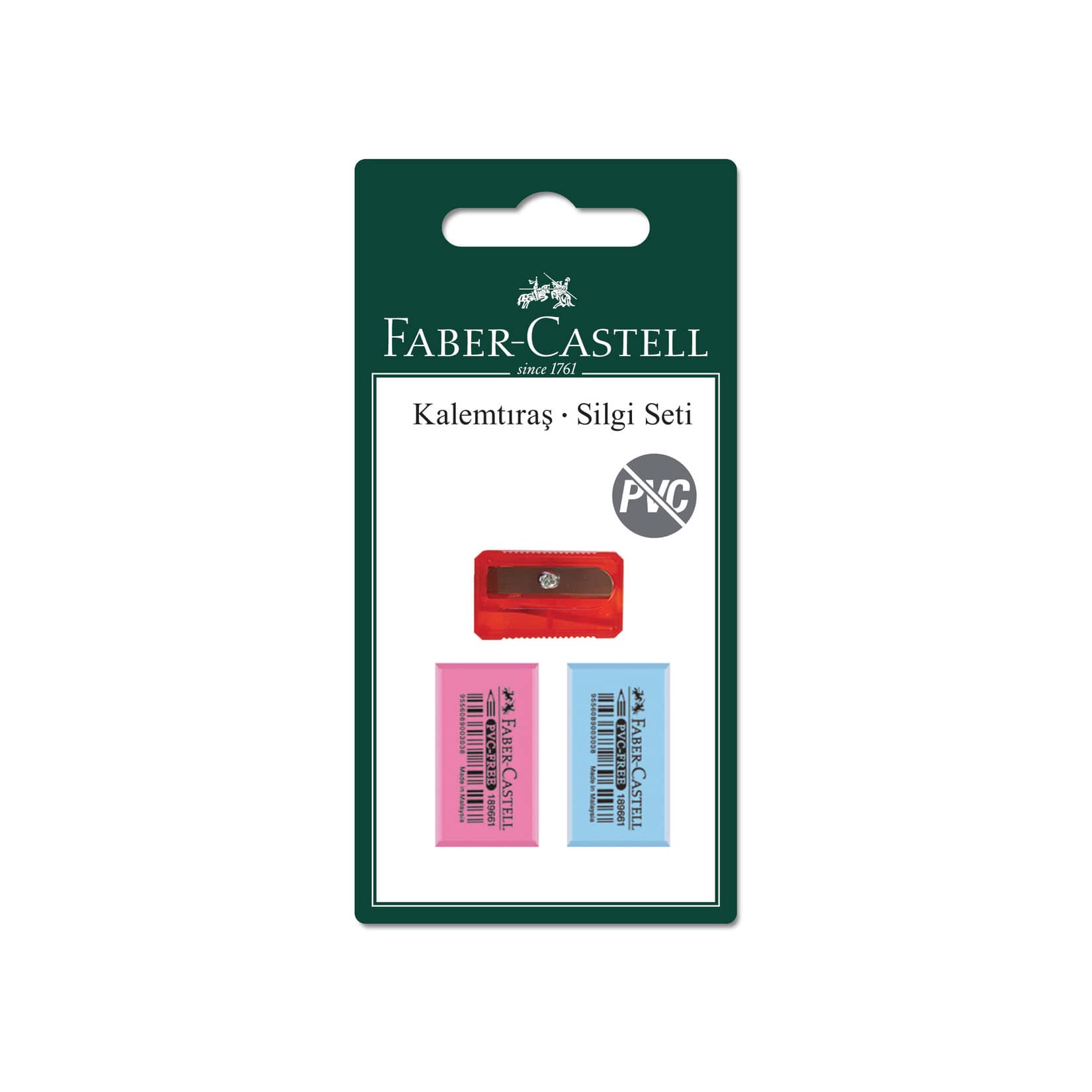 Faber Castell Renkli Silgi + Plastik Kalemtraş