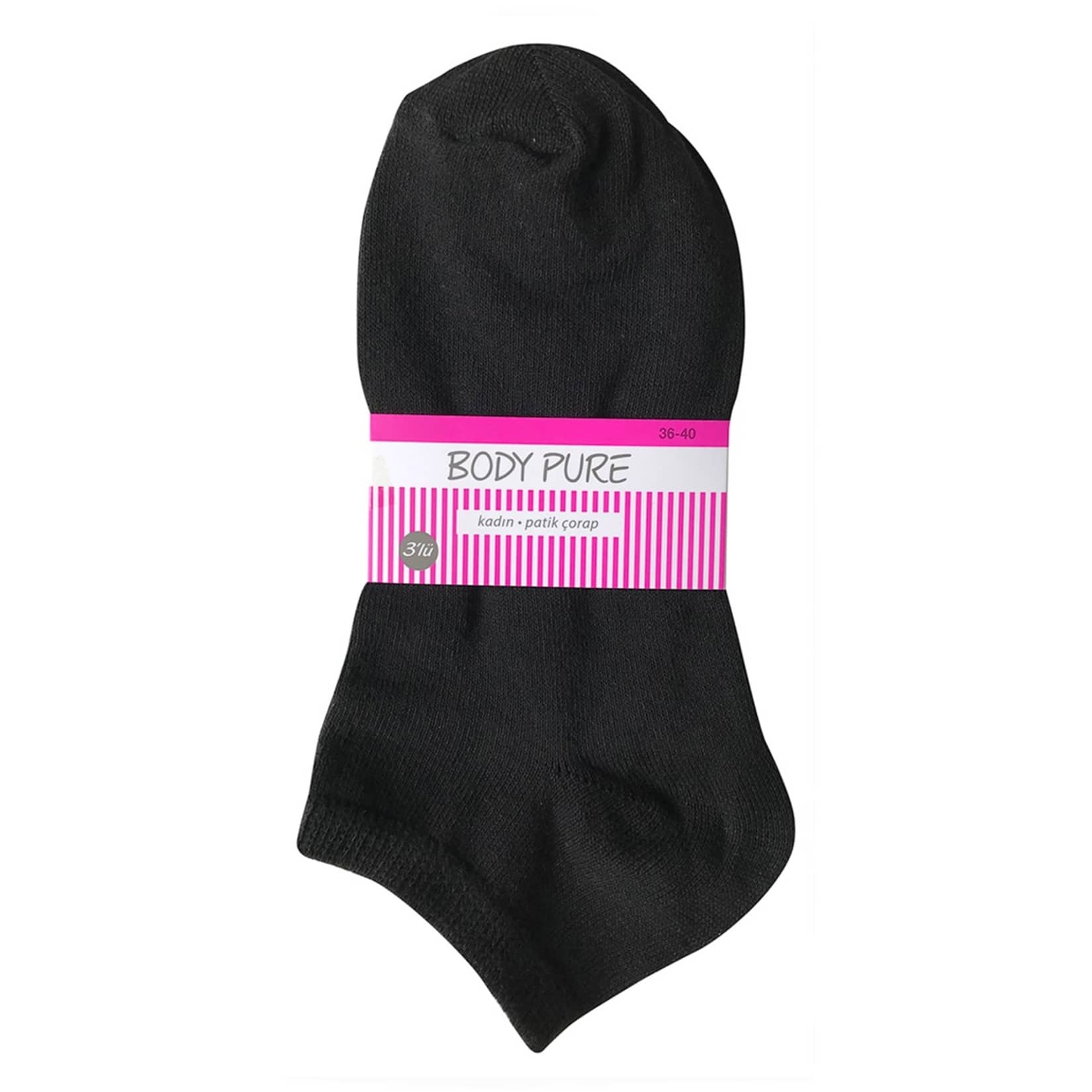 Body Pure Kadın Patik Çorap 3'lü 36/40