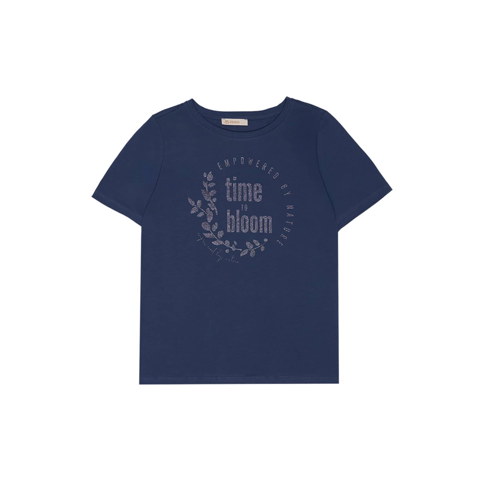 S Design Baskılı Tshirt Lacivert S