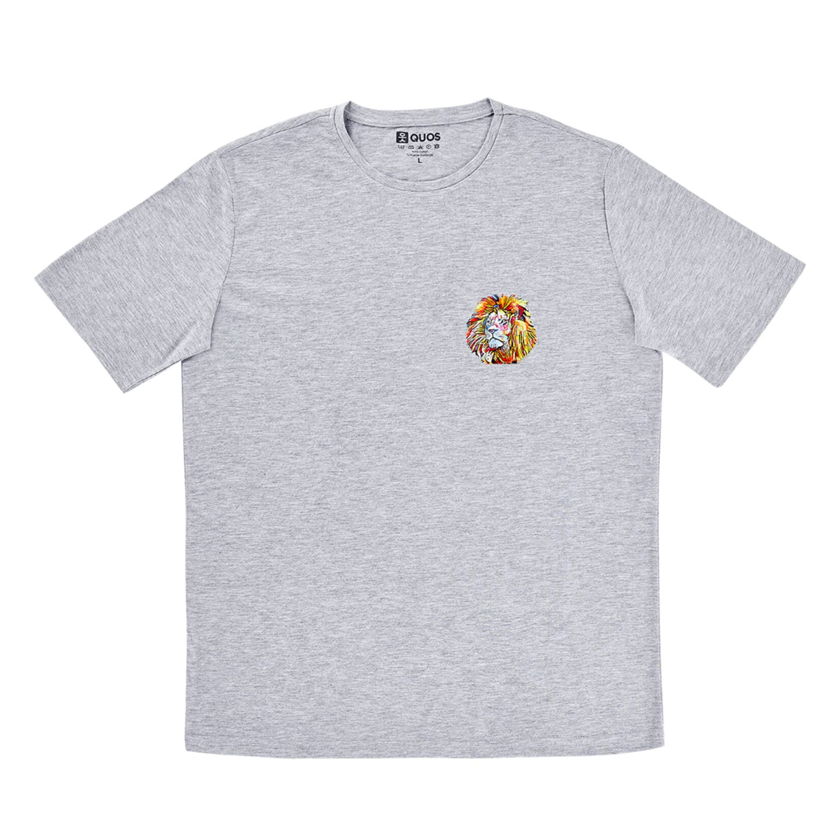 Quos 2100P Erkek Sıfır Yaka Baskılı Tshirt M - XXL