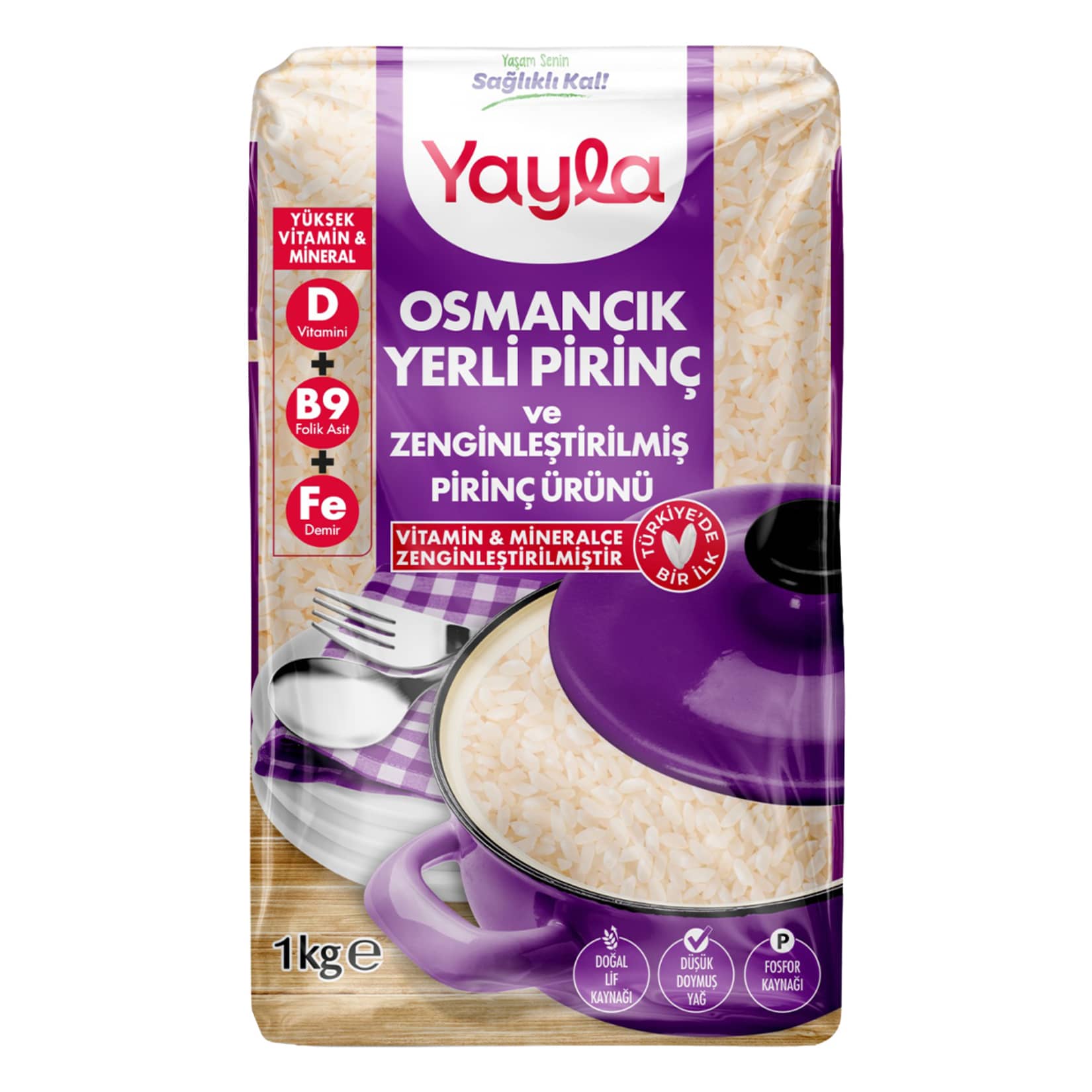 Yayla Zenginleştirilmiş Osmancık Pirinç 1 kg