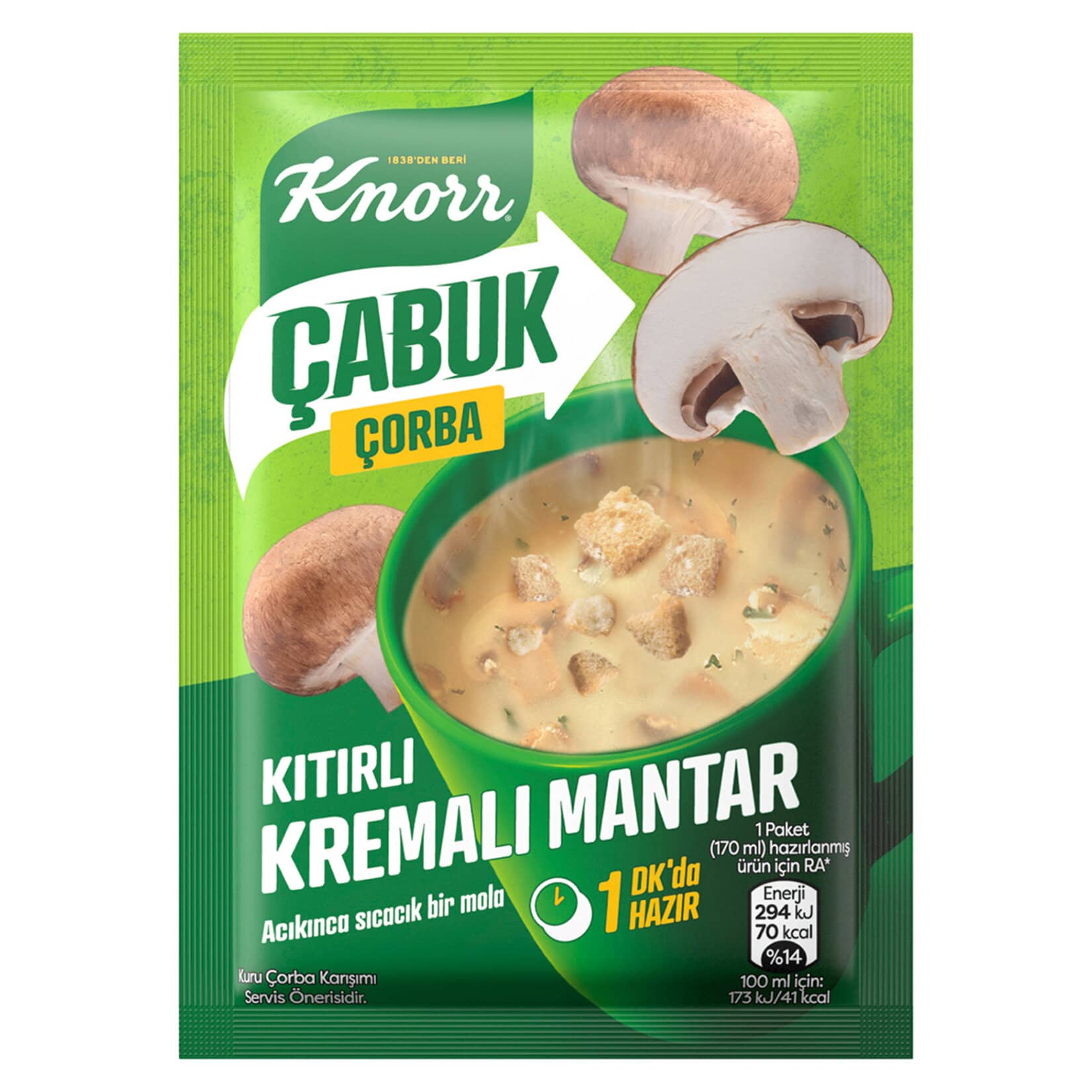 Knorr Çabuk Çorba Kıtırlı Kremalı Mantar 19 g