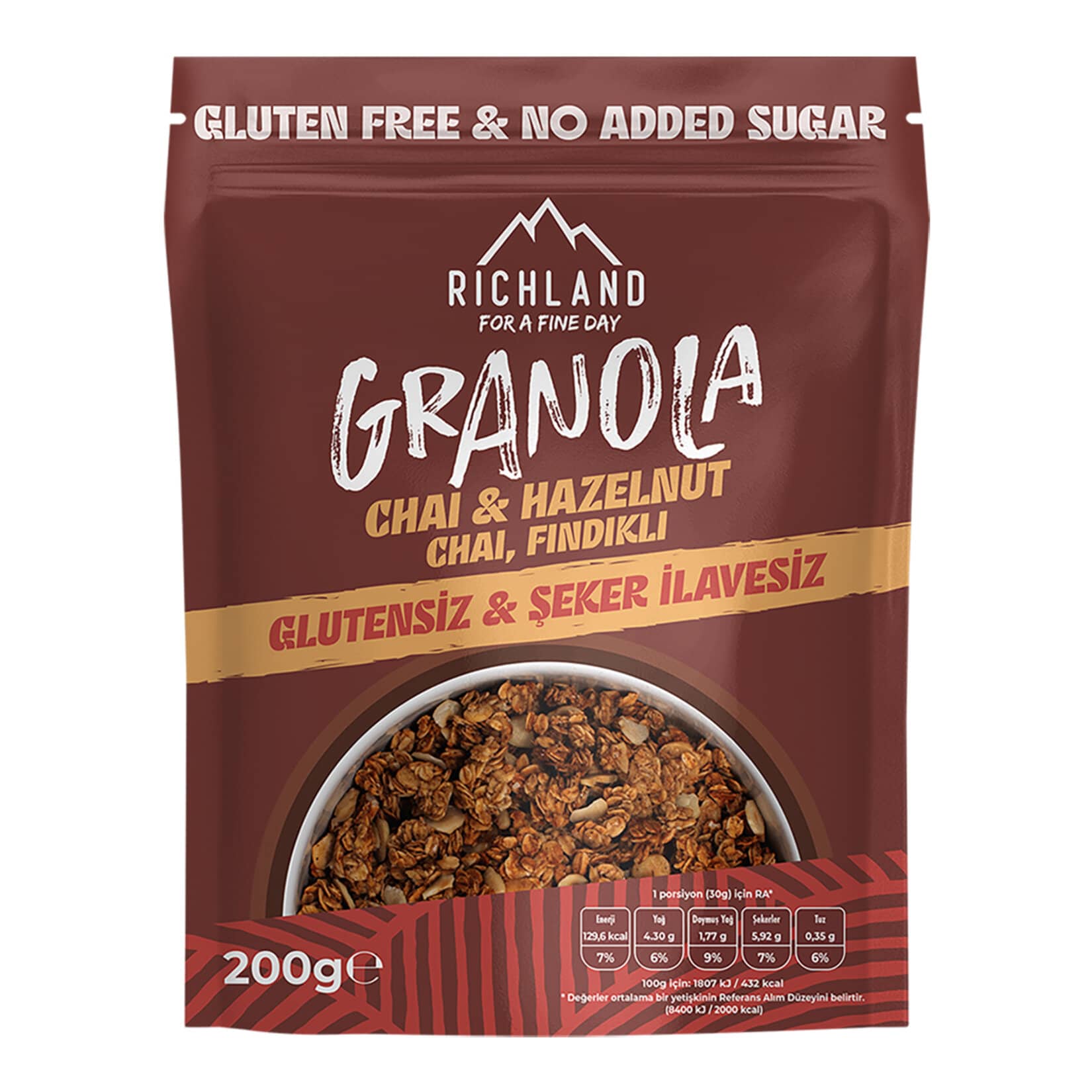 Richland Chai Fındıklı Granola 200 G