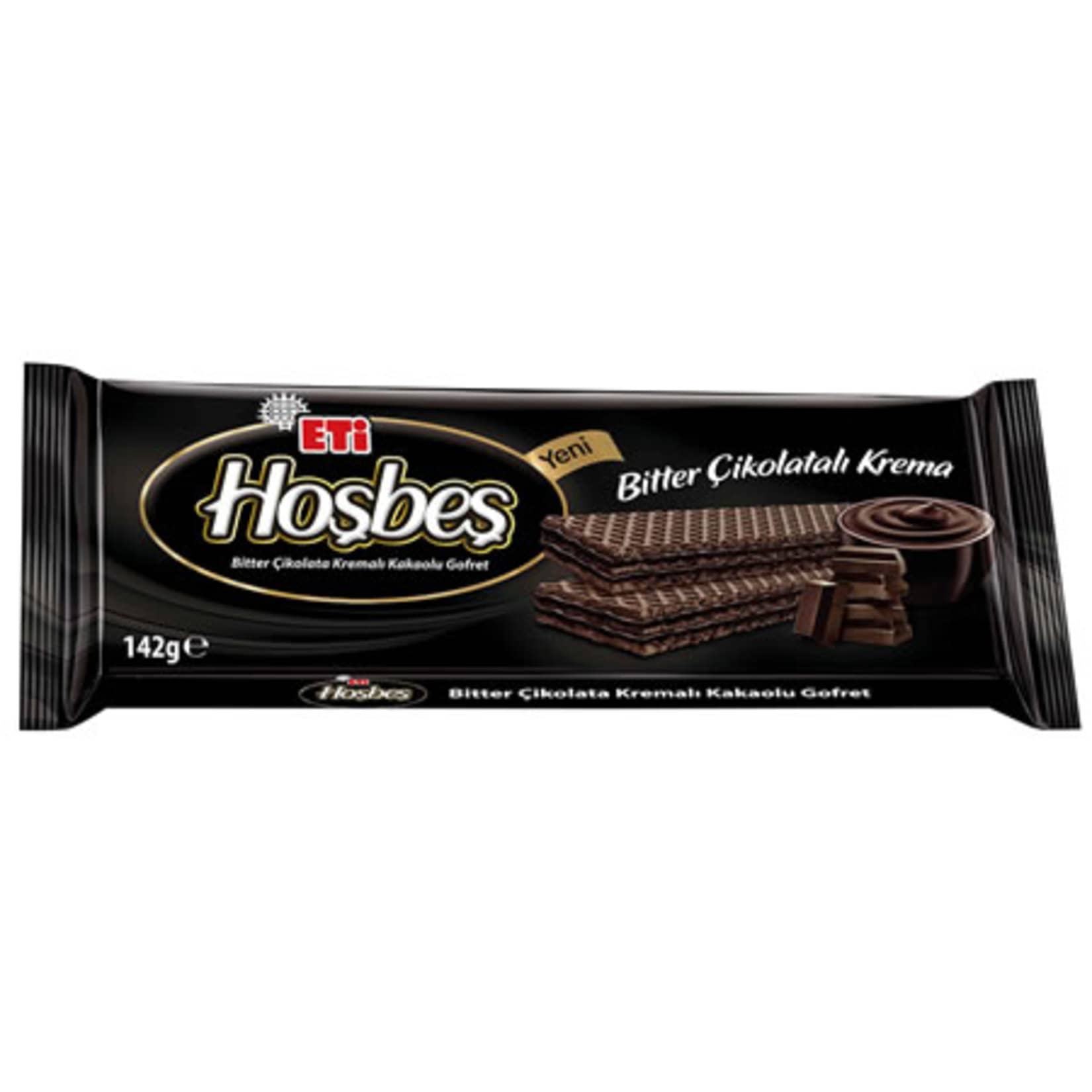 Eti Hoşbeş Bitter Çikolata Kremalı Gofret 142 g
