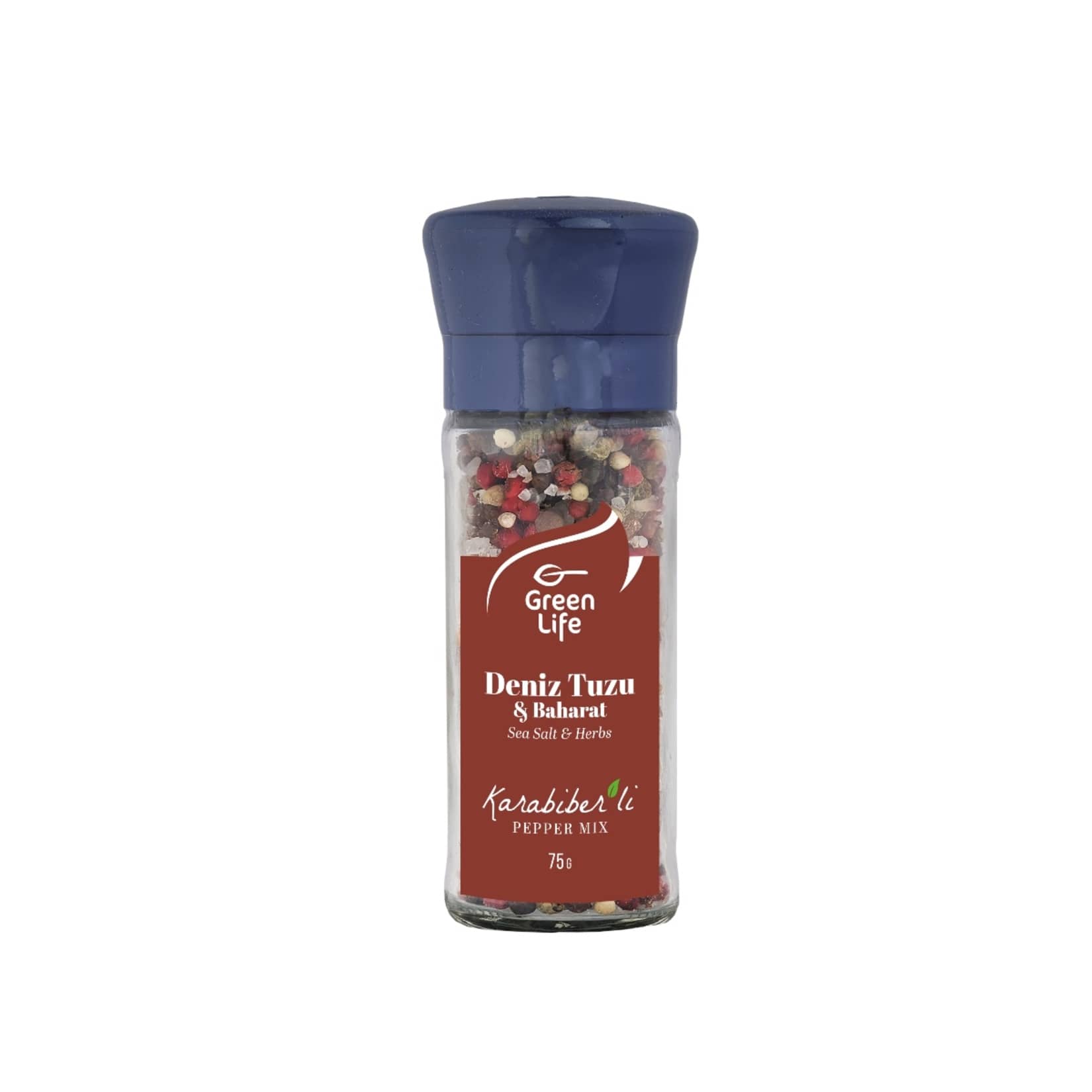 Green Life Deniz Tuzu ve Baharat Kırmızı Biberli Cam 75 G