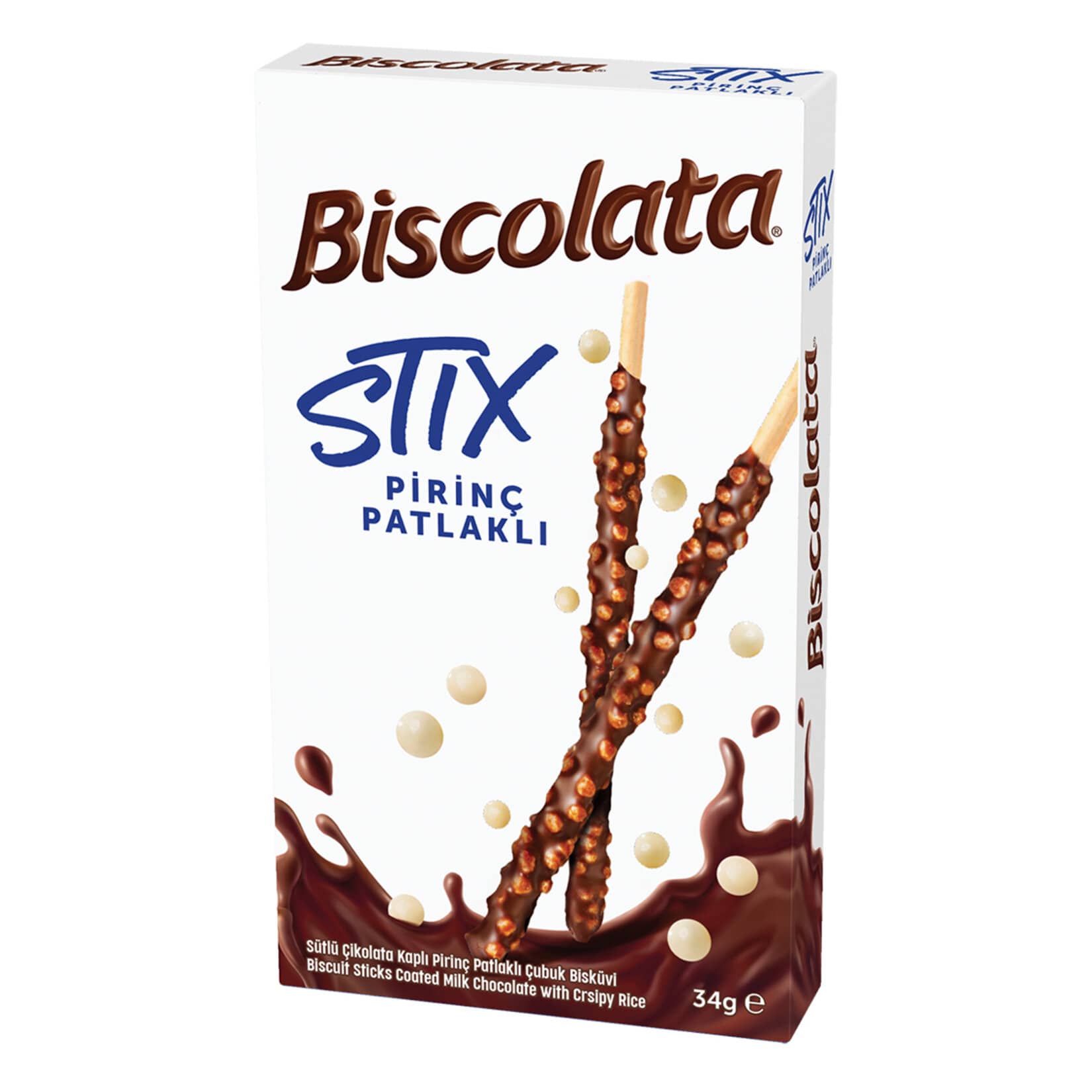 Biscolata Stix Pirinç Patlaklı 34 g