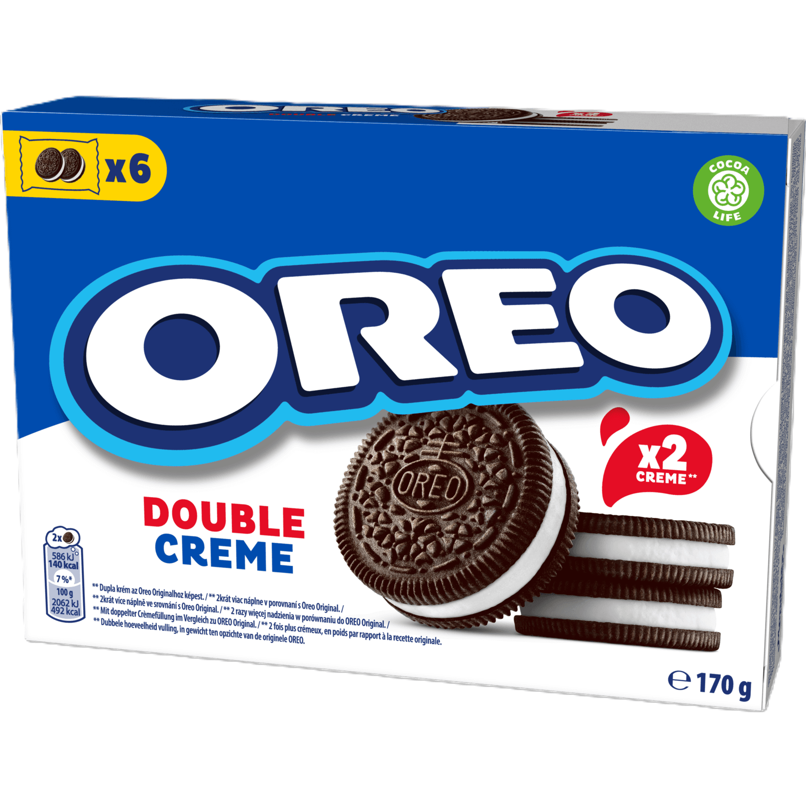 Oreo Duble Vanilya Aromalı Dolgulu Kakaolu Bisküvi 170 g