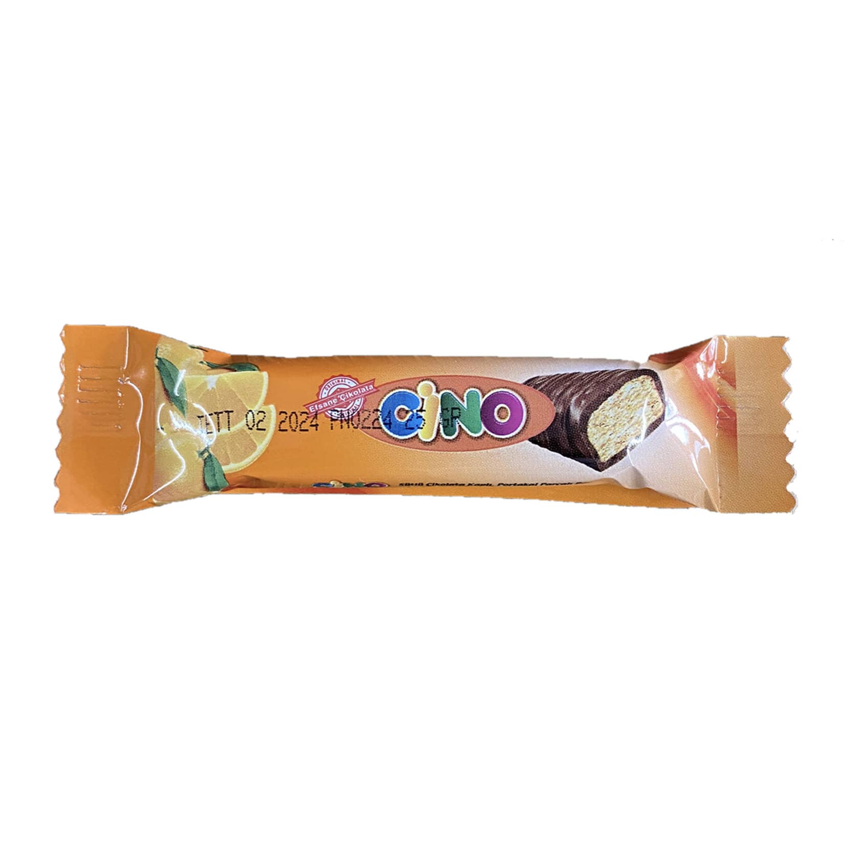 Cino Sütlü Çikolata Kaplı Portakal Parçalı Bar 25 g
