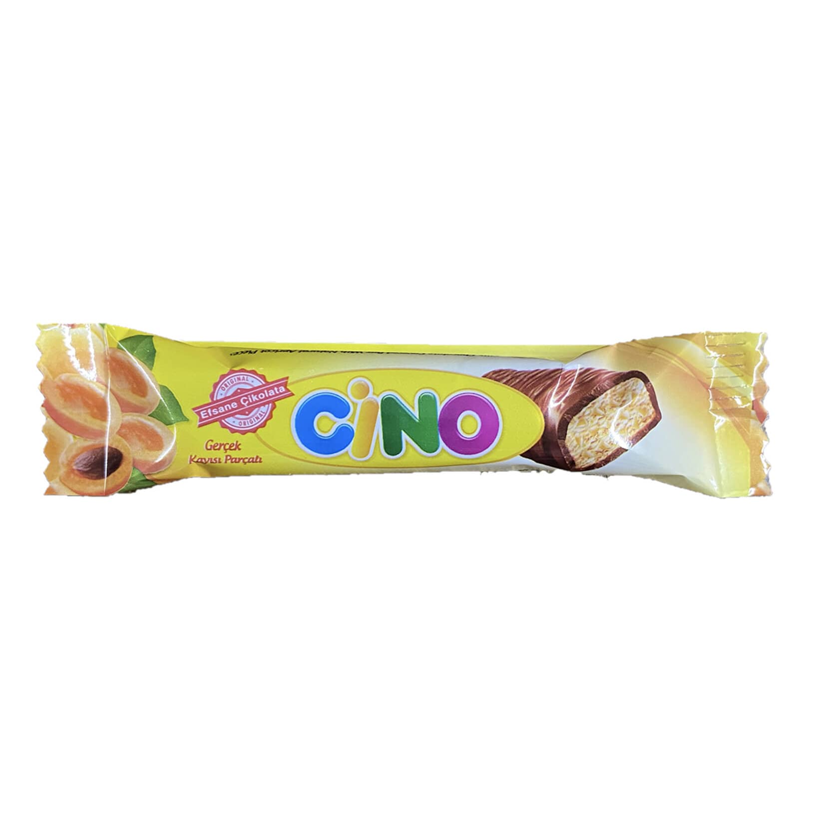 Cino Sütlü Çikolata Kaplı Gerçek Kayısı Parçalı Bar 25 g