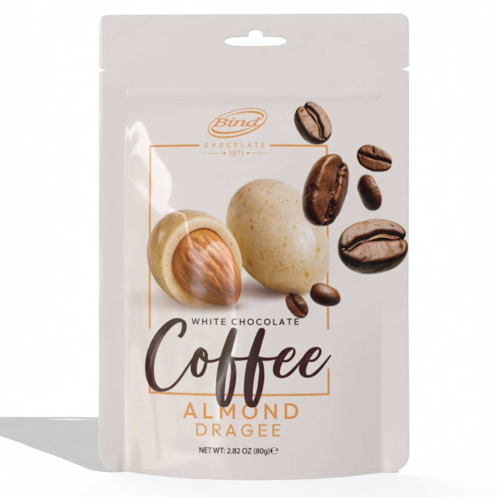 Bind Kahveli Beyaz Çikolata Kaplı Badem Draje 80 G