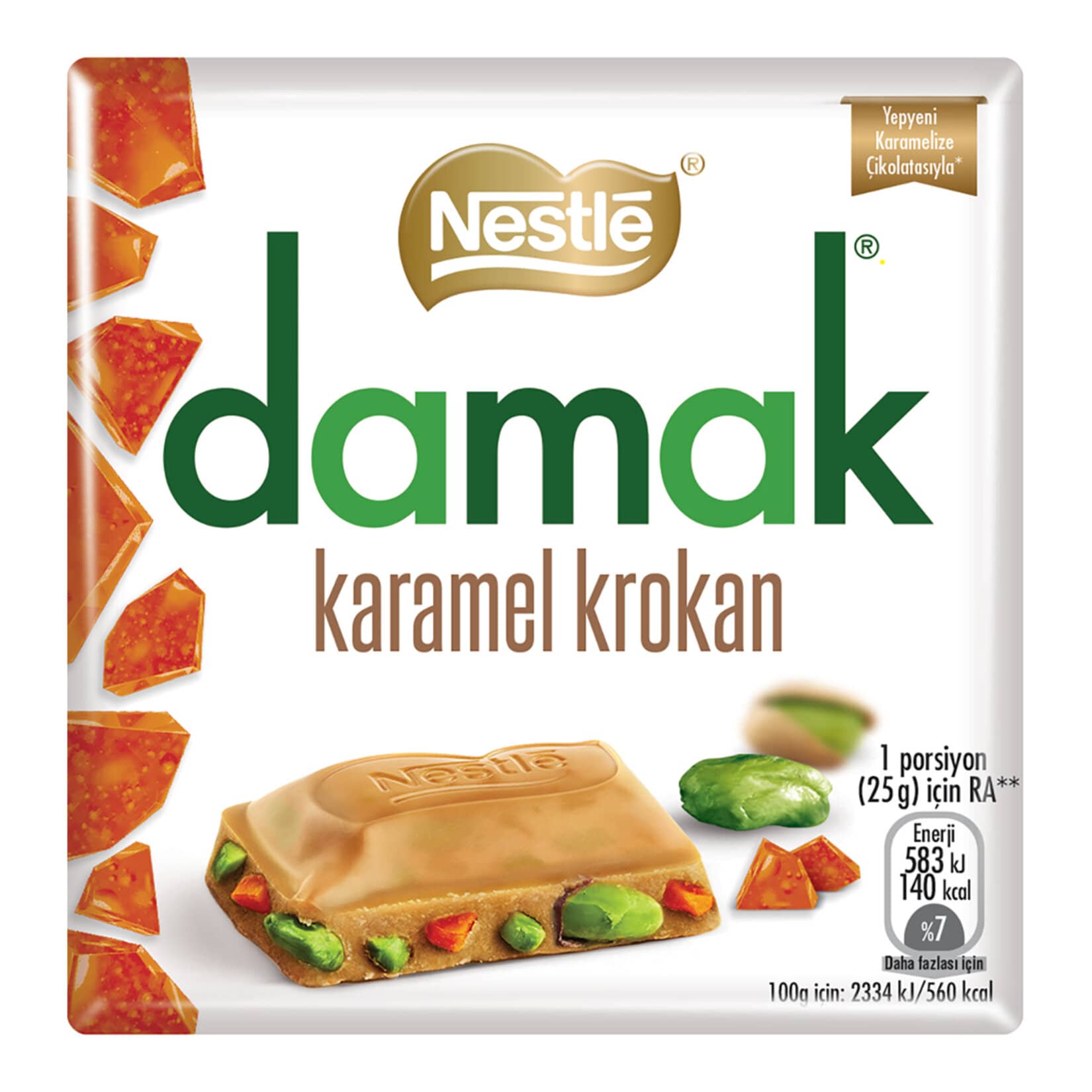Nestle Damak Karamel Krokan Antep Fıstıklı 60 g