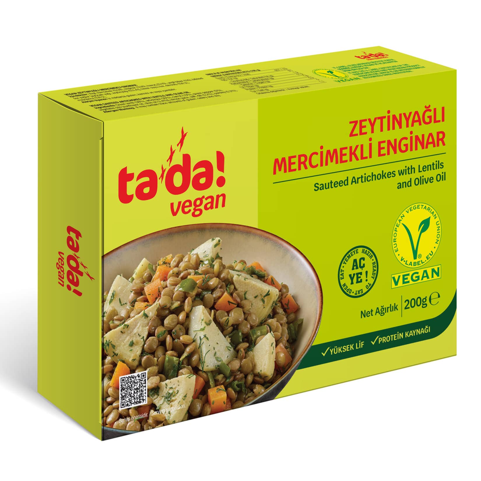 Tada Zeytinyağlı Mercimekli Enginar 200 G