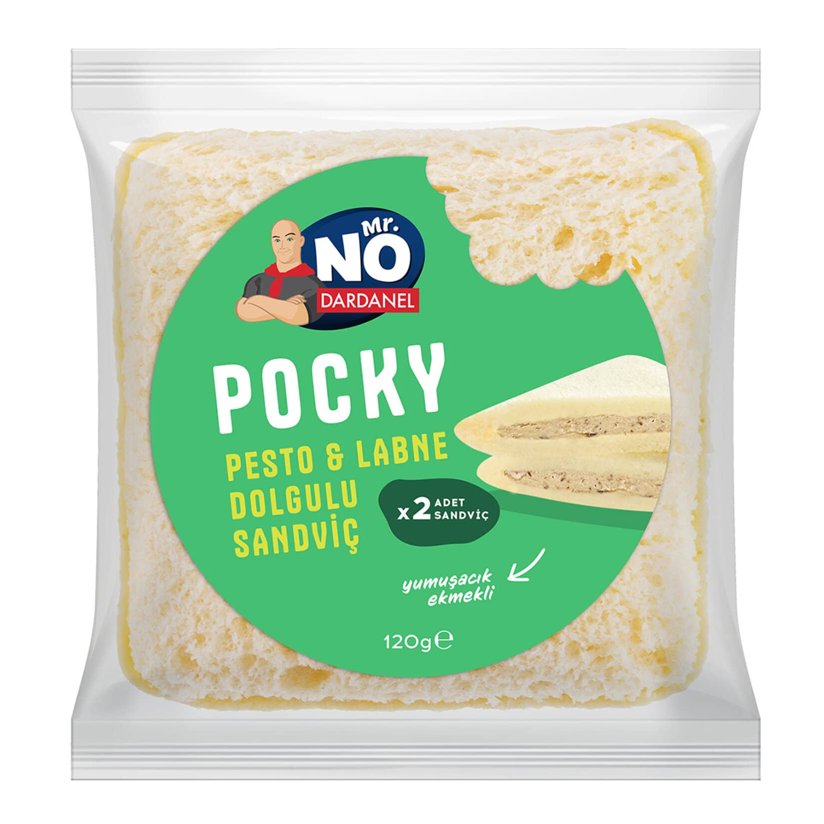 Mr.No Pocky Pesto & Labne Dolgulu Sandviç 120 G