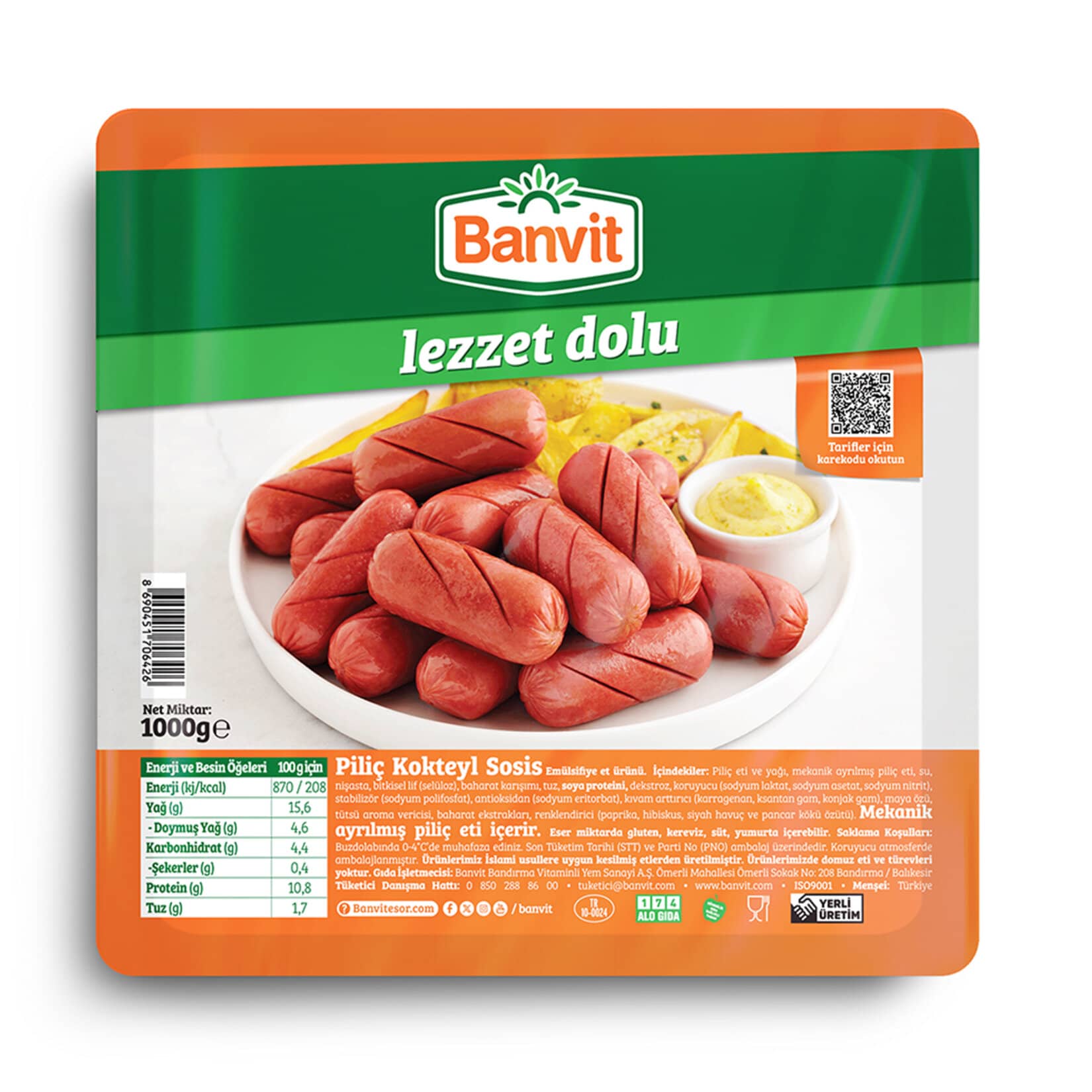 Banvit Piliç Kokteyl Sosis