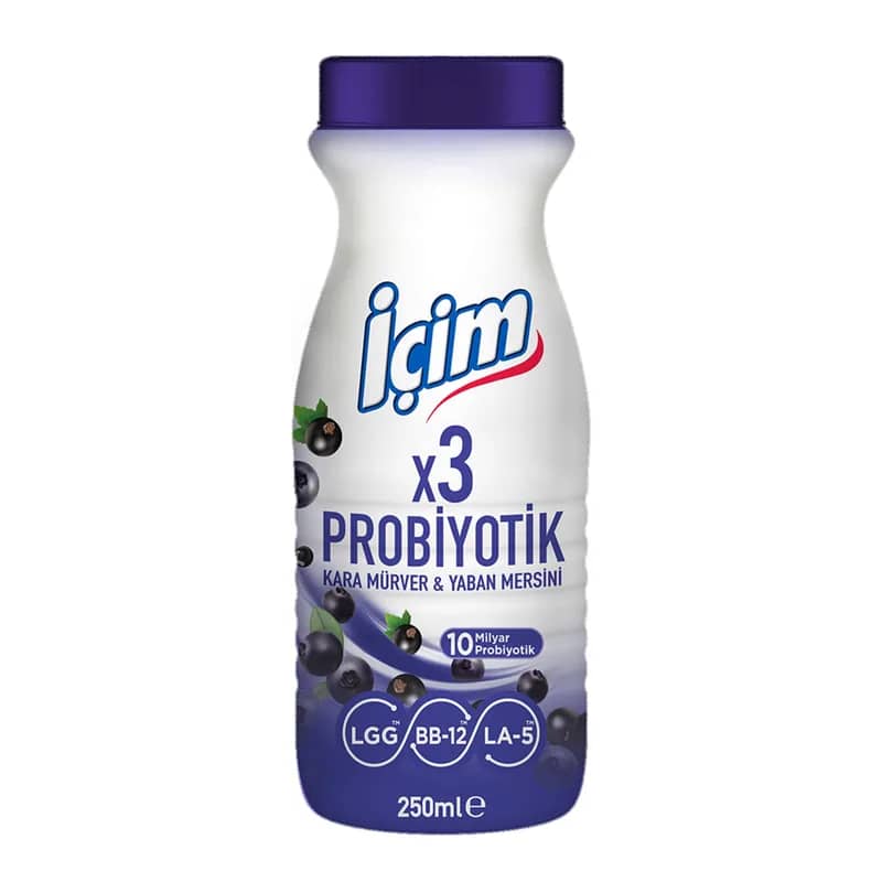 İçim Probiyotik Kara Mürver & Yaban Mersinli İçilebilir Yoğurt 250 ml