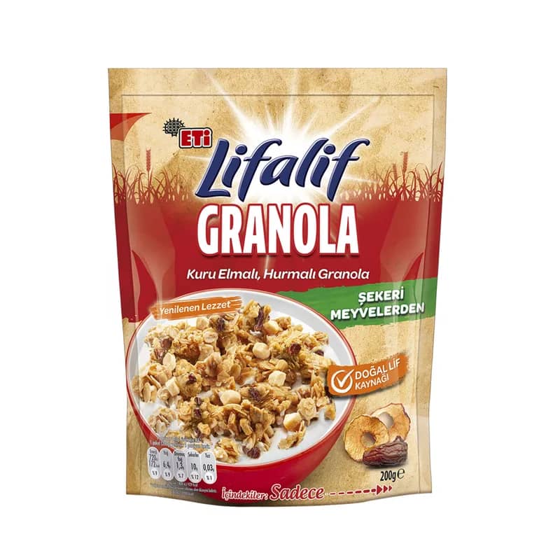 Eti Lifalif Elmalı Hurmalı Granola 200 g