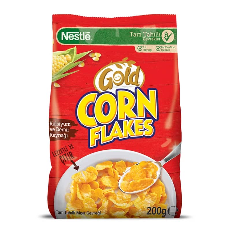 Nestle Gold Corn Flakes Tam Tahıl Mısır Gevreği 200 g