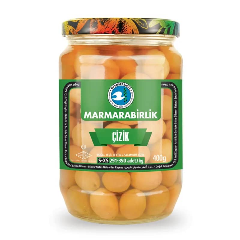Marmarabirlik Çizik Yeşil Zeytin 291-350Adet/ Kg 400 g