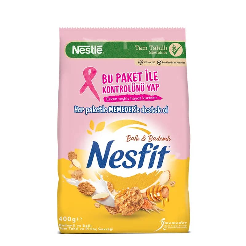 Nestle Nesfit Ballı Bademli Tam Tahıl ve Pirinç Gevreği 400 g