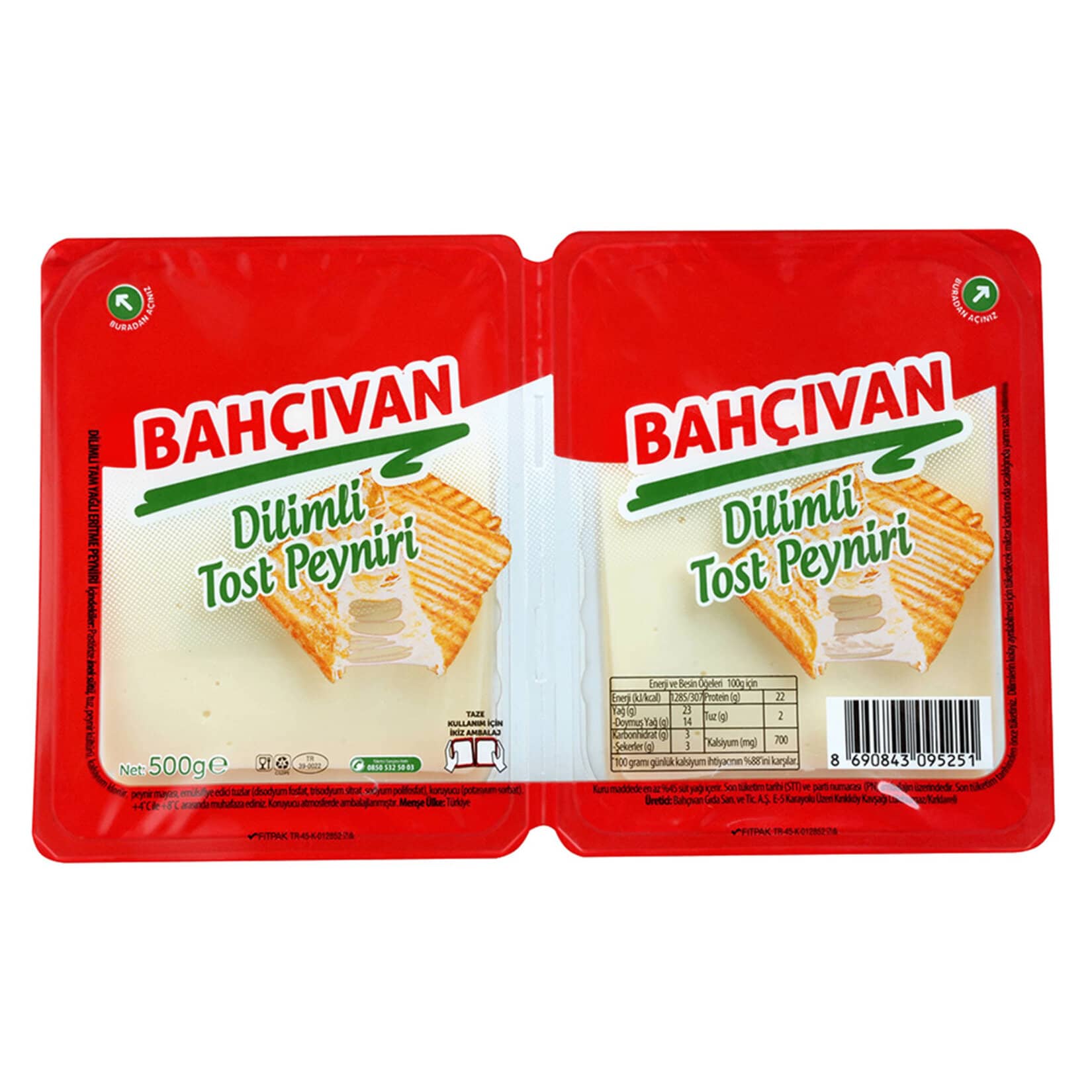 Bahçıvan Dilimli Tost Peyniri