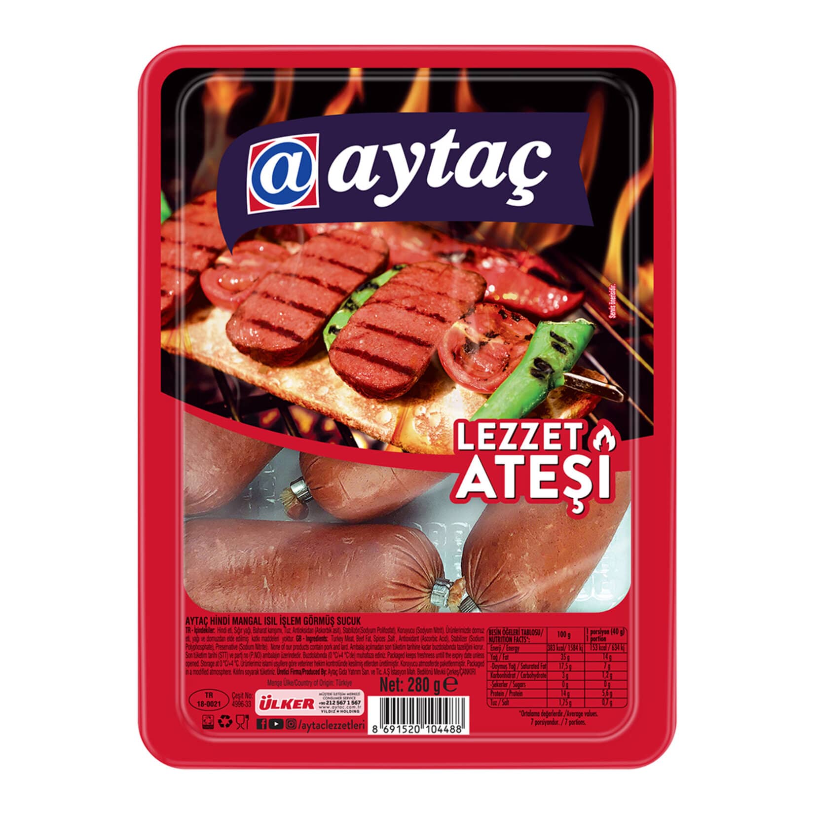 Aytaç Isıl İşlem Görmüş Hindi Sucuk