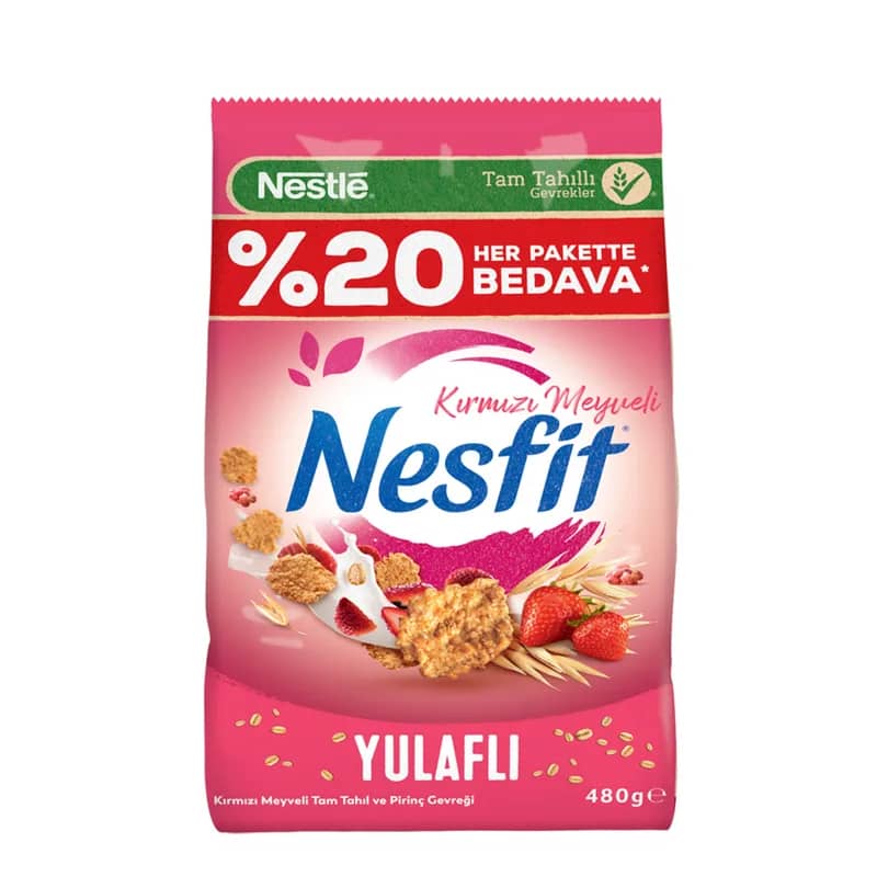 Nesfit Kırmızı Meyveli Gevrek 480 g