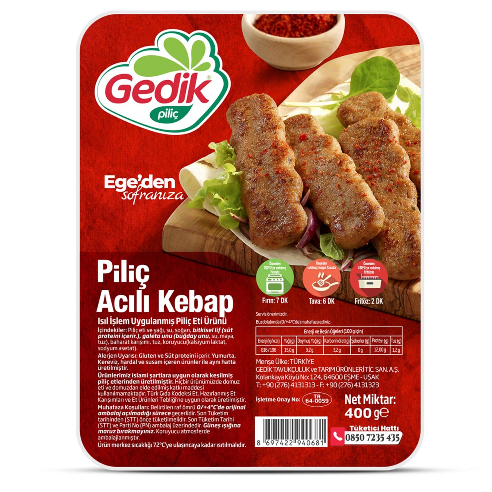 Gedik Piliç Acılı Kebap
