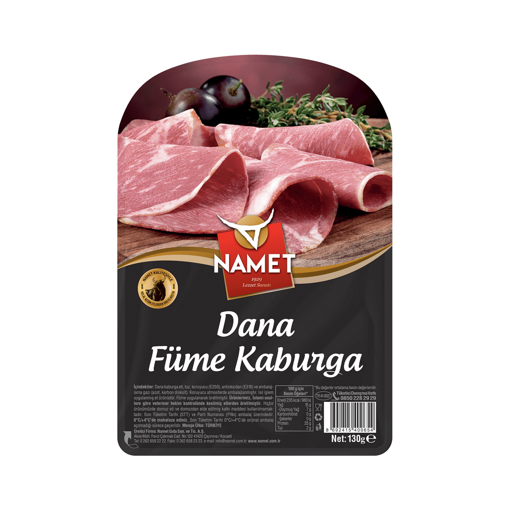 Namet Dana Kaburga Füme Et
